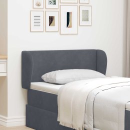 UCHO GŁOWY PRZYGASZONY SZARY 40X23X6CM AKSAMIT