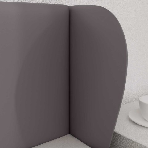 UCHO GŁOWY PRZYGASZONY SZARY 40X23X6CM PVC