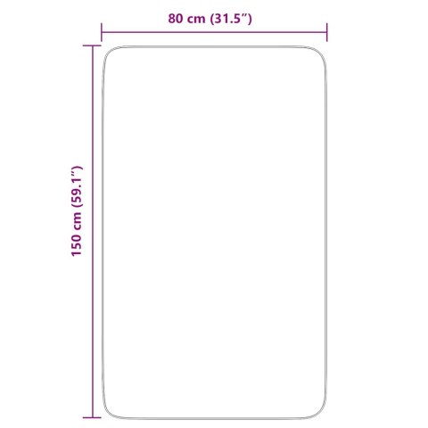 VidaXL Dywan shaggy z długim włosiem, NAVARRA, jasnoszary, 80x150 cm