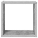 VidaXL Półki ścienne kostki, 6 szt., szarość betonu, 30x15x30 cm