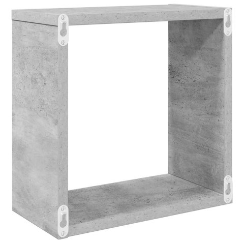 VidaXL Półki ścienne kostki, 6 szt., szarość betonu, 30x15x30 cm