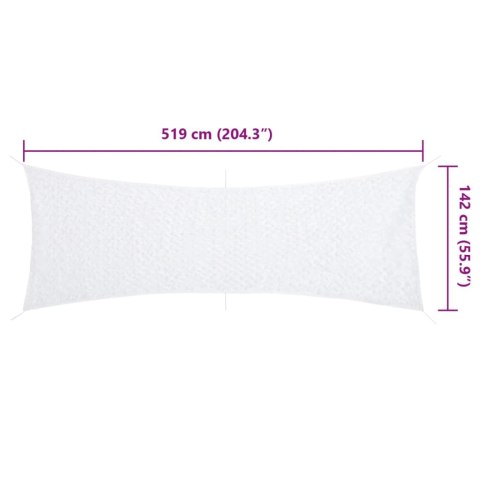 VidaXL Siatka maskująca z torbą do przechowywania, 519x142 cm, biała