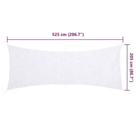 VidaXL Siatka maskująca z torbą do przechowywania, 525x205 cm, biała