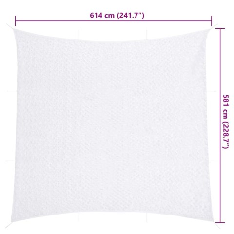 VidaXL Siatka maskująca z torbą do przechowywania, 614x581 cm, biała