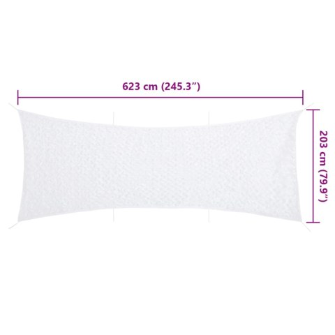 VidaXL Siatka maskująca z torbą do przechowywania, 623x203 cm, biała