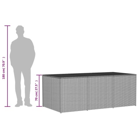 SKRZYNIA OGRODOWA MIESZANY BEŻ 984 L POLIRATTAN