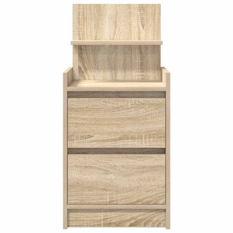 SZAFKA NOCNA Z 2 SZUFLADAMI DĄB SONOMA 38X34X80CM