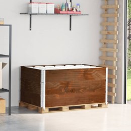 NADSTAWKI PALETOWE 3 SZT. BRĄZOWE 120X80CM DREWNO SOSNOWE