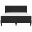 VidaXL Rama łóżka z materacem Z zagłówkiem 2 pcs Czarny Aksamit