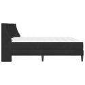 VidaXL Rama łóżka z materacem Z zagłówkiem 2 pcs Czarny Aksamit
