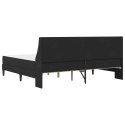 VidaXL Rama łóżka z materacem Z zagłówkiem 2 pcs Czarny Aksamit
