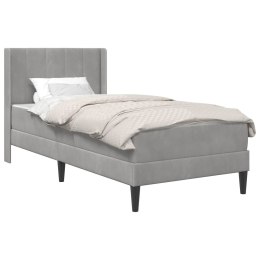 RAMKA ŁÓŻKA JASNOSZARY 90X200CM AKSAMIT