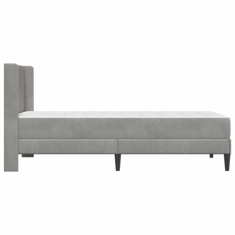 RAMKA ŁÓŻKA JASNOSZARY 90X200CM AKSAMIT