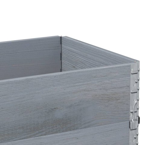 NADSTAWKI PALETOWE 2 SZT. SZARE 100X50CM DREWNO SOSNOWE