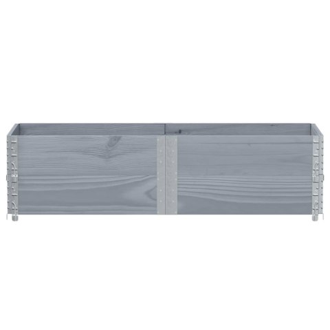 NADSTAWKI PALETOWE 2 SZT. SZARE 150X50CM DREWNO SOSNOWE