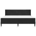 VidaXL Rama łóżka z materacem Z zagłówkiem 2 pcs Czarny Aksamit