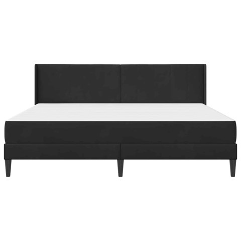 VidaXL Rama łóżka z materacem Z zagłówkiem 2 pcs Czarny Aksamit