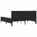 VidaXL Rama łóżka z materacem Z zagłówkiem 2 pcs Czarny Aksamit