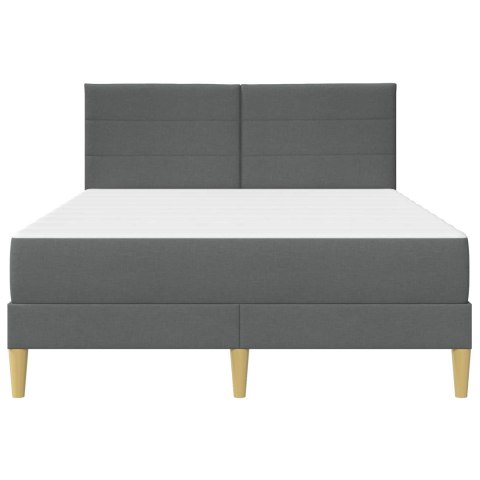 VidaXL Ramka łóżka Ciemnoszary 140 x 190 cm Poliester