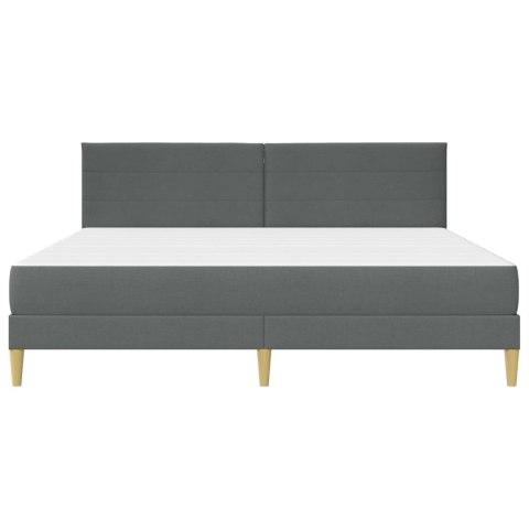 VidaXL Ramka łóżka Ciemnoszary 180 x 200 cm Poliester