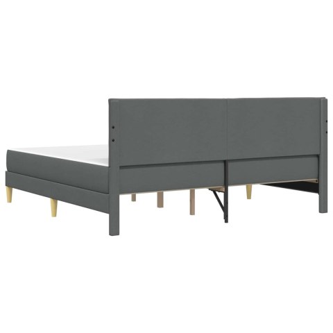 VidaXL Ramka łóżka Ciemnoszary 180 x 200 cm Poliester