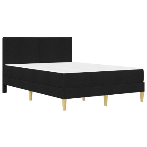 VidaXL Ramka łóżka Czarny 140 x 190 cm Poliester