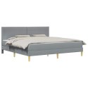 VidaXL Ramka łóżka Jasnoszary 180 x 200 cm Poliester