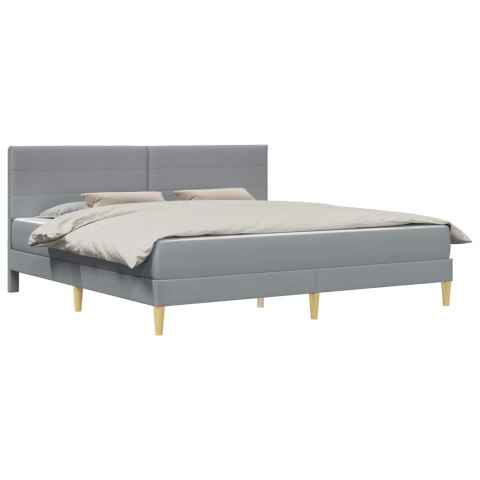 VidaXL Ramka łóżka Jasnoszary 180 x 200 cm Poliester