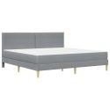 VidaXL Ramka łóżka Jasnoszary 180 x 200 cm Poliester