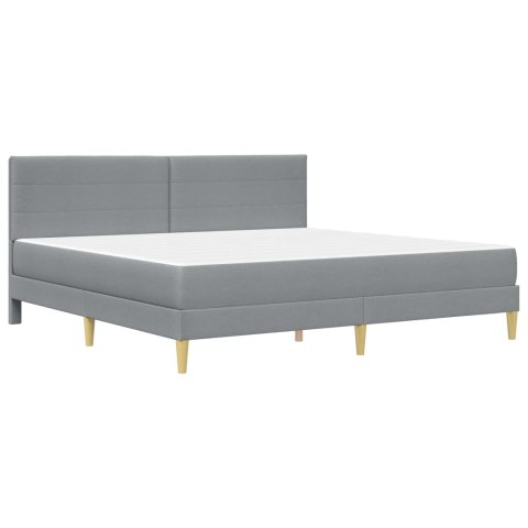 VidaXL Ramka łóżka Jasnoszary 180 x 200 cm Poliester