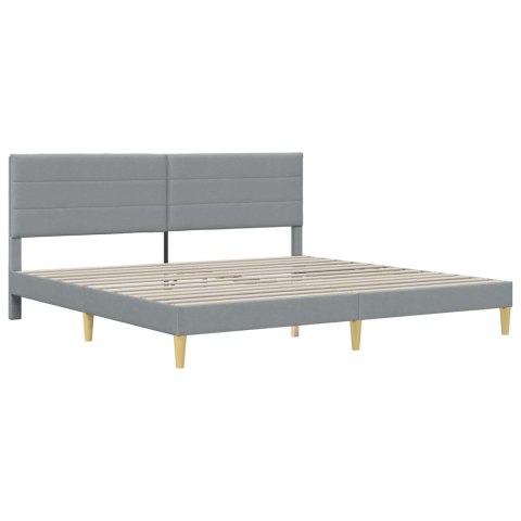 VidaXL Ramka łóżka Jasnoszary 180 x 200 cm Poliester