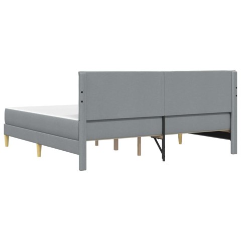 VidaXL Ramka łóżka Jasnoszary 180 x 200 cm Poliester
