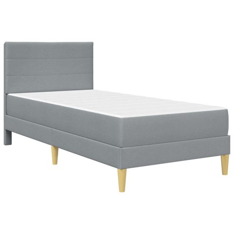 RAMKA ŁÓŻKA JASNOSZARY 90X190CM POLIESTER