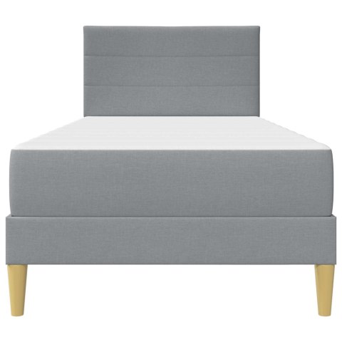 RAMKA ŁÓŻKA JASNOSZARY 90X200CM POLIESTER