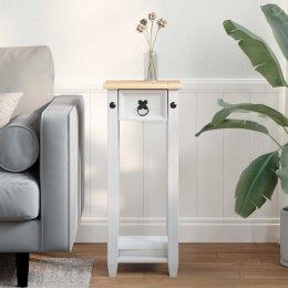 STOJAK NA ROŚLINY BIAŁY 30X30X73CM LITE DREWNO SOSNOWE