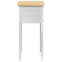 VidaXL Stolik konsolowy Biały 73 x 35 x 73 cm Lite drewno sosnowe