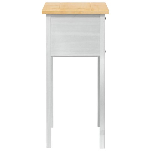 VidaXL Stolik konsolowy Biały 73 x 35 x 73 cm Lite drewno sosnowe