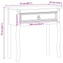 VidaXL Stolik konsolowy Biały 73 x 35 x 73 cm Lite drewno sosnowe