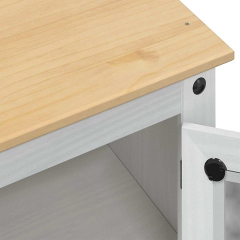 SZAFKA ŁAZIENKOWA BIAŁY 50X40X185CM LITE DREWNO SOSNOWE