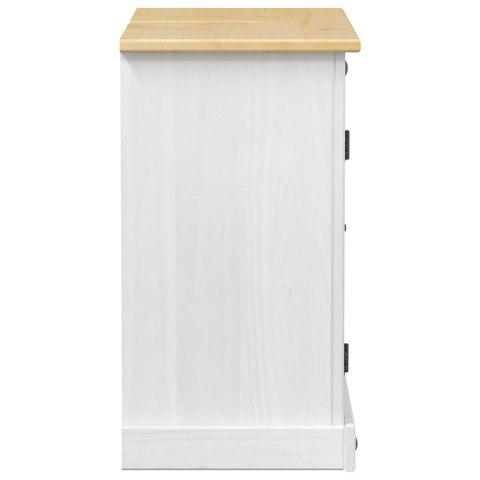 SZAFKA UMYWALKOWA BIAŁY 73X33X60CM LITE DREWNO SOSNOWE