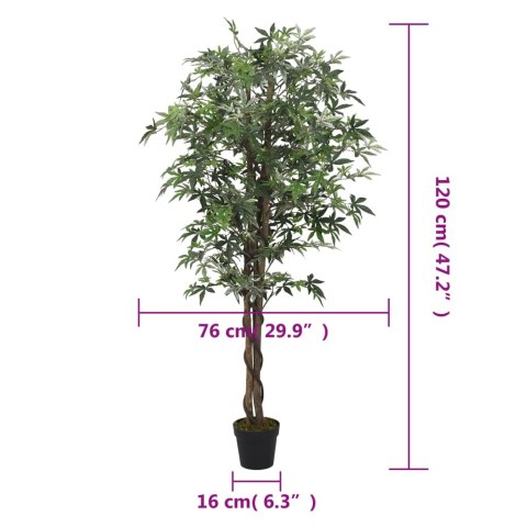 SZTUCZNY KLON 336 LIŚCI 120CM ZIELONY