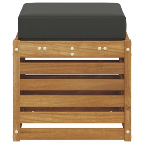 ŁAWKA 2 SZTUKA NATURALNY I ANTRACYTOWY LITE DREWNO AKACJI