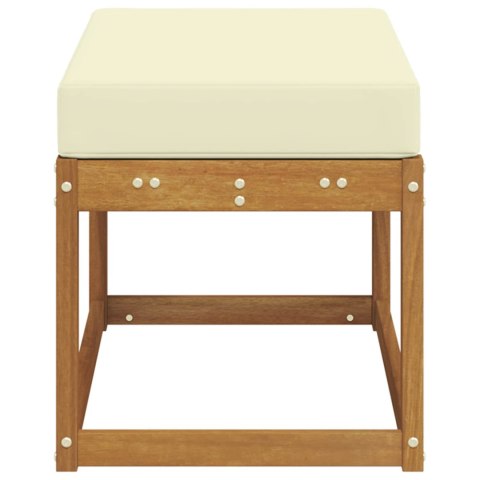 ŁAWKA NATURALNY I KREMOWY 79X43X37CM LITE DREWNO AKACJI