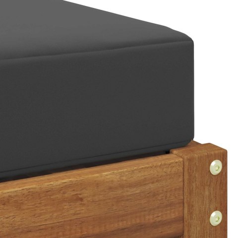 VidaXL Ławka Stołowa Naturalny i Antracytowy 43 x 43 x 37 cm