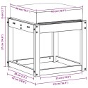 VidaXL Ławka Stołowa Naturalny i Antracytowy 43 x 43 x 37 cm