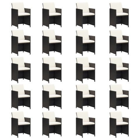 21-CZ. ZESTAW MEBLI OGRODOWYCH Z PODUSZKAMI POLIRATTAN CZARNY