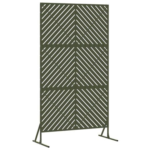 EKRAN PRYWATNOŚCI OLIWKOWY 100X50X180CM STAL
