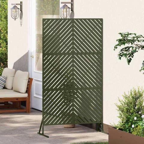 EKRAN PRYWATNOŚCI OLIWKOWY 100X50X180CM STAL