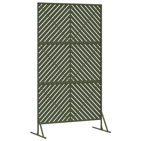 EKRAN PRYWATNOŚCI OLIWKOWY 100X50X180CM STAL