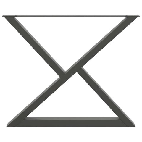 NOGI DO STOŁU JADALNEGO 2 SZT. ANTRACYT 90X(72-73,3)CM STAL